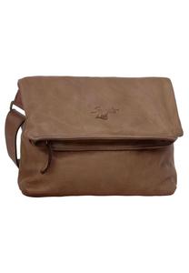 Сумка через плечо, натуральная кожа, производство Италия Samantha Look, цвет Cognac