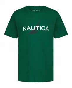 Футболка с коротким рукавом для малышей и мальчиков Nautica, зеленый