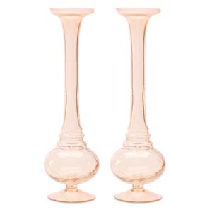 Ваза стеклянная Melrose International Pink Glass Stem, 2 штуки, розовый
