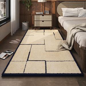 AOVOC Ковер 100х200 см для спальни/гостиной в японском минималистском стиле, из искусственной овчины, толстый напольный коврик