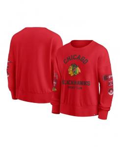 Женская красная толстовка Chicago Blackhawks Go Team Fanatics