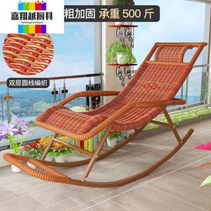 Fantasy Кресло-качалка из ротанга для взрослых, усиленное, желтое