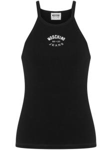 MOSCHINO JEANS топ без рукавов с логотипом, черный