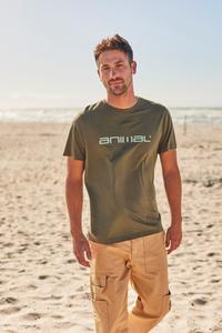 Мужская футболка Green Classico из натурального хлопка цвета хаки Animal, зеленый