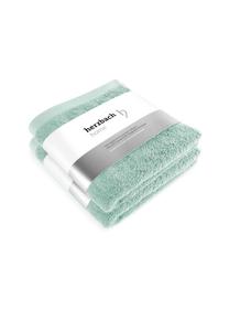 Набор полотенец Herzbach Home Pura, 2 штуки, 50x100 см, мятный