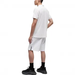 Moose Knuckles Polo Shirt Men's White Polo Collar Moderate Straight Fit