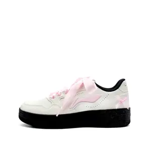 Нескользящие износостойкие низкие кроссовки женские цвета экрю LINING, Ecru