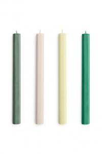 Набор шестиугольных свечей 2,2 х 24 см, 4 шт. Hay, зеленый