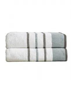 Роскошный хлопковый декоративный банный комплект из 2 предметов, 43 x 30 x 9 см (173 x 89 x 0,1 см) Linery & Co, серый