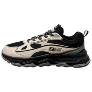 Амортизирующие нескользящие повседневные кроссовки для бескаблучной обуви мужские Earth Tone Black XTEP, Clay Black
