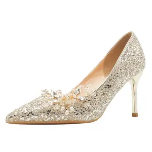 GOSO Тонкие каблуки на шпильке женские шампань голд, цвет Champagne Gold