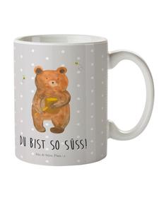 Детская кружка Медвежонок с надписью в пастельно-серых тонах Mr. & Mrs. Panda