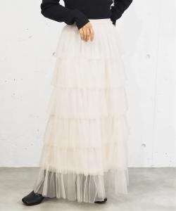 Юбка-поло из тюля с блестками