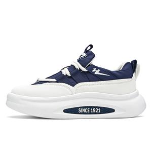 Амортизирующие противоскользящие повседневные кроссовки мужские Blue White Binary, White Blue