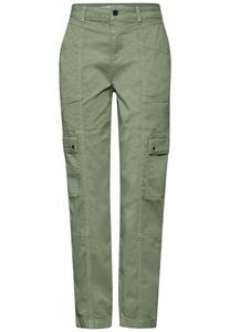 Зауженные брюки Street One Studio, зеленый