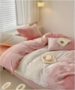 Generic Комплект постельного белья Simple Gradient Color Pink