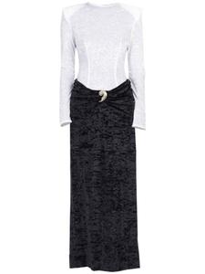 Двухцветное платье макси Rowen Rose, черный