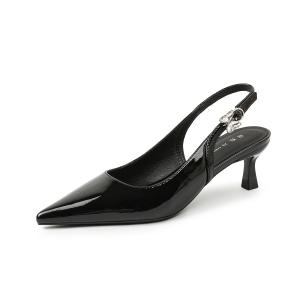 Туфли на тонком каблуке высотой 5 см для женщин Bamiti, Black