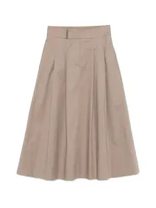 Плиссированная юбка-миди а-силуэта Peserico, коричневый