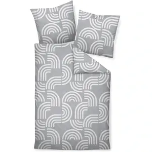 Постельное белье Janine «DAVOS65157 06», на молнии, цвет platin