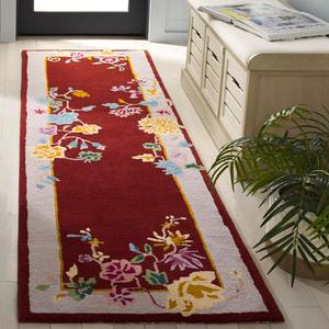 Ковер SAFAVIEH, 69 x 244 см, Metro Collection - ковер-дорожка, Rust & Beige, ручной работы из шерсти, идеально для гостиной, коридора, прихожей, входа, спальни (MET729P)