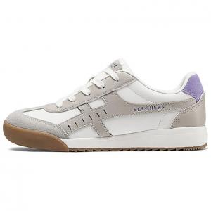Skechers Женские скейтерские кеды Zinger 2.0 с усиленной износостойкостью низкие бело-серо-фиолетовые, цвет White/Gray/Purple