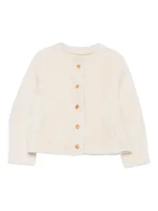 Шуба из искусственного меха на пуговицах Liska, белый