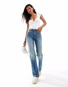 Джинсы Stradivarius прямого кроя с винтажной стиркой