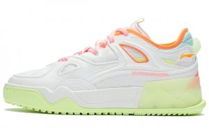 Кроссовки Li Ning Lining CF Skateboarding, белый/светло-зеленый/светло-оранжевый