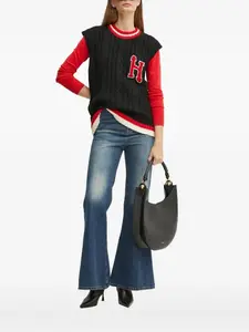 Жилет-свитер косой вязки Silvian Heach, черный