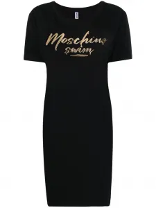 Платье-футболка с логотипом Moschino, черный
