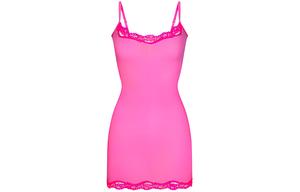 Слиповое платье SKIMS Valentine's Day Collection FITS EVERYBODY LACE из кружева для женщин TAFFY TONAL/Toffee