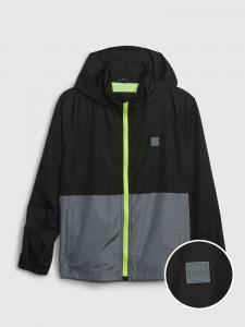 Детская куртка с капюшоном Gap, черный