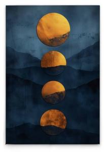 Картина на холсте A.S. Création Indigo Sunset цвет blaugold