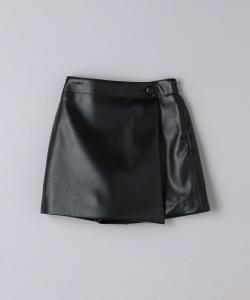 Мини-шорты с запахом, имитирующие кожу, для детей 110-120 см