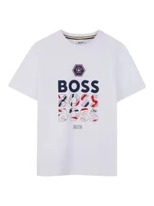 Футболка с логотипом Boss Kidswear, белый