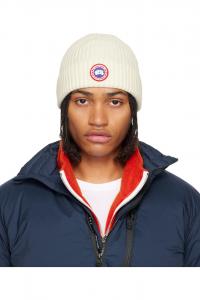 Canada Goose Шапка-Бини Off-White в рубчик
