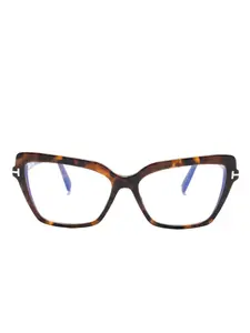 Очки в оправе 'кошачий глаз' TOM FORD Eyewear, коричневый