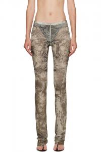 Медальоновые лёгкие брюки Jean Paul Gaultier, бежевый