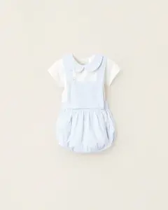 Комплект для младенца с коротким рукавом светло-голубого цвета Zippy