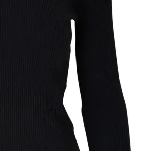 Топ с высоким воротником из ребристого трикотажа Brunello Cucinelli, черный