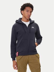 Свитшот regular fit Basic Zip 118342 Alpha Industries, синий