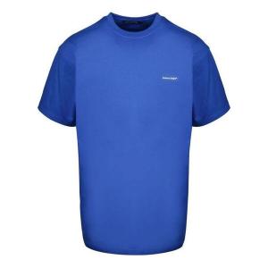 Футболка small logo print cotton t-shirt 'blue' Balenciaga, синий