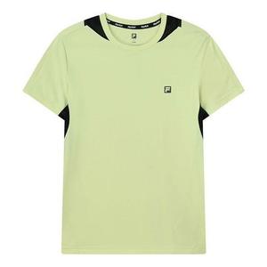 Футболка logo letter printing round collar male yellow Fila, желтый