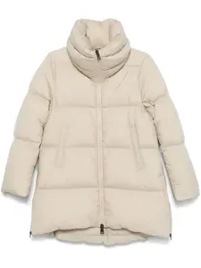 Пуховик А-силуэта Herno, нейтральный