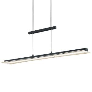 Светодиодный подвесной светильник Trio Smash, прозрачное стекло / алюминий - 1 лампа