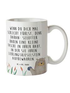 Кофейная кружка Otter Stein с надписью на белом фоне Mr. & Mrs. Panda