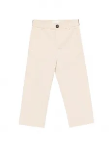 Брюки с поясом с логотипом Fendi Kids, бежевый