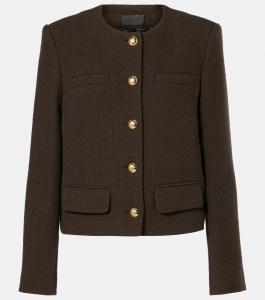 Пиджак Paige из хлопковой смеси Nili Lotan, цвет espresso