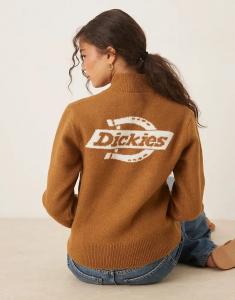 Джемпер Dickies Ruston с застежкой-молнией 1/4, средне-коричневый цвет